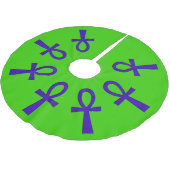 Jupon De Sapin En Polyester Brossé Blue Ankh (Angle)