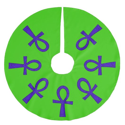 Jupon De Sapin En Polyester Brossé Blue Ankh (Devant)