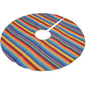 Jupon De Sapin En Polyester Brossé Blue Gold Red Sarape mexicaine (Angle)