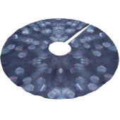 Jupon De Sapin En Polyester Brossé Blue Sparkle (Angle)