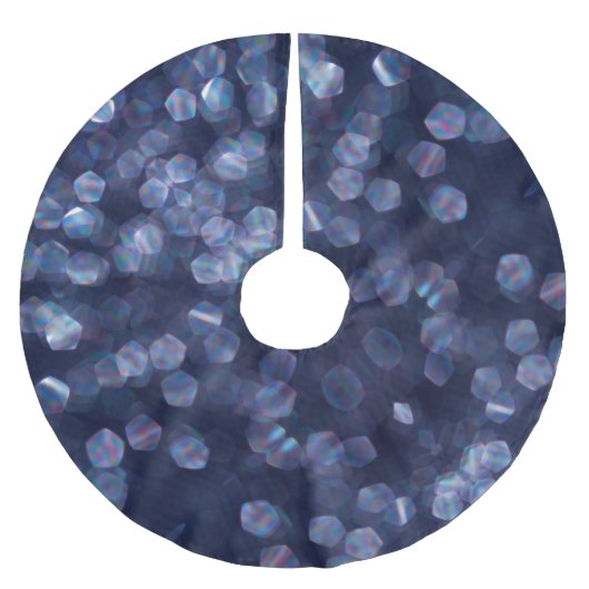 Jupon De Sapin En Polyester Brossé Blue Sparkle (Devant)