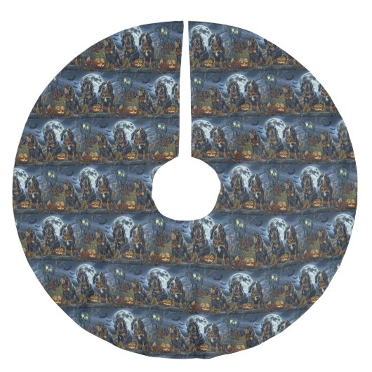 Jupon De Sapin En Polyester Brossé Bluetick Coonhound Halloween Éffrayant (Devant)