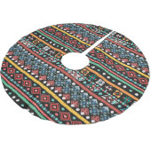 Jupon De Sapin En Polyester Brossé Boho ethnique : impression de pixels géométriques (Angle)
