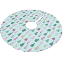 Boho Retro Arbres de Noël Motif Arbre Jupe