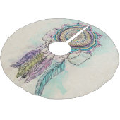 Jupon De Sapin En Polyester Brossé Boho Watercolor Mandala Dreamcatcher (Angle)