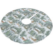Jupon De Sapin En Polyester Brossé Bois d'hiver rustique (Angle)