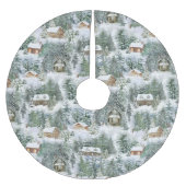 Jupon De Sapin En Polyester Brossé Bois d'hiver rustique (Devant)