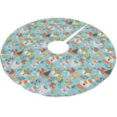 Jupon De Sapin En Polyester Brossé Bois mignonne Père Noël Animaux (Angle)