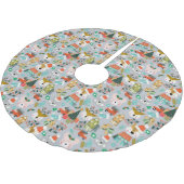 Jupon De Sapin En Polyester Brossé Bois mignonne Père Noël Animaux gris (Angle)