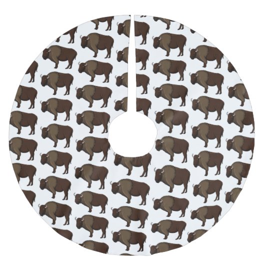 Jupon De Sapin En Polyester Brossé Bonne illustration de bison américain (Devant)