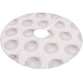 Jupon De Sapin En Polyester Brossé Boug de café de Noël rose pâle (Angle)