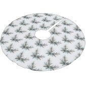 Jupon De Sapin En Polyester Brossé Bouges de pin Dusty tiges roses (Angle)