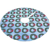 Jupon De Sapin En Polyester Brossé Boughs de Holly (Angle)