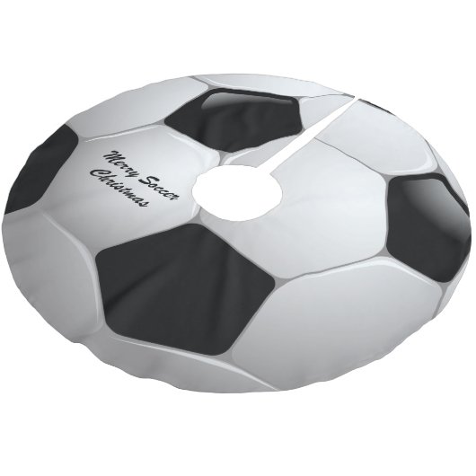 Jupon De Sapin En Polyester Brossé Boule de football personnalisable (Angle)