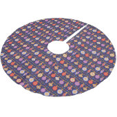 Jupon De Sapin En Polyester Brossé Boules de Noël (Angle)