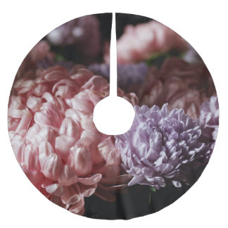 Jupon De Sapin En Polyester Brossé Bouquet d'aster rose : éclairage baroque.