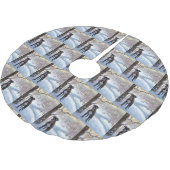 Jupon De Sapin En Polyester Brossé Boxe Laisser Neige Noël (Angle)