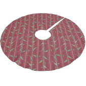 Jupon De Sapin En Polyester Brossé Branche avec feuilles (Angle)