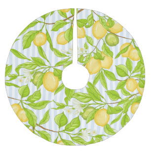 Jupon De Sapin En Polyester Brossé Branche de citronnier : Motif sans fil