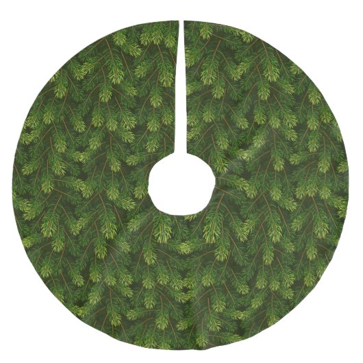 Jupon De Sapin En Polyester Brossé Branches de sapins/pins (Devant)