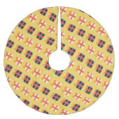 Jupon De Sapin En Polyester Brossé Bright Festive Cadeaux de Noël Motif (Devant)