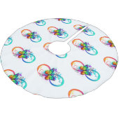 Jupon De Sapin En Polyester Brossé Bright infinity with rainbow butterfly (Angle)