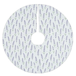 Jupon De Sapin En Polyester Brossé Brins de lavande rustiques motif sans couture