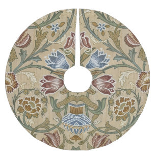 Jupon De Sapin En Polyester Brossé Broderie florale symétrique vintage William Morris