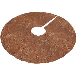 Jupon De Sapin En Polyester Brossé Brown Tan Leaf Bohemian Southwest Cowgirl