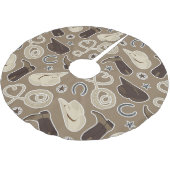 Jupon De Sapin En Polyester Brossé Brun mignon de motif de thème de cowboy (Angle)