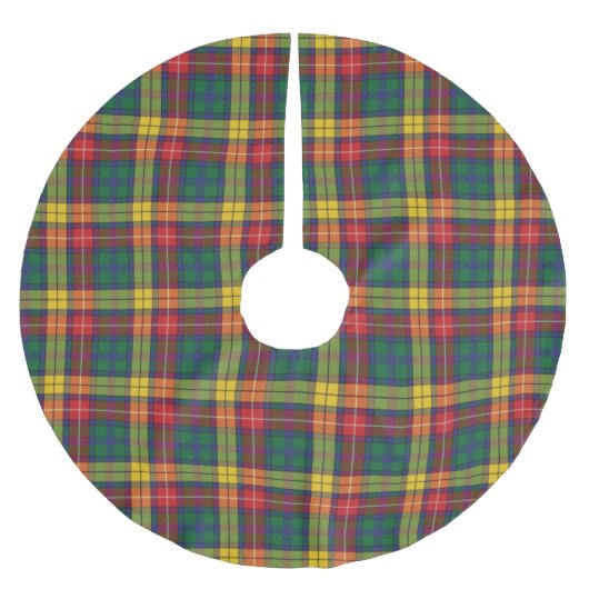 Jupon De Sapin En Polyester Brossé Buchanan Plaid Tartan Motif (Devant)