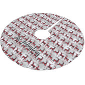 Jupon De Sapin En Polyester Brossé Buffalo Plaid Reindees sur le Buffalo Gris Plaid (Angle)