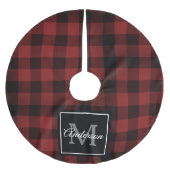 Jupon De Sapin En Polyester Brossé Buffalo rouge abattu | Initiale personnelle | Cade (Devant)