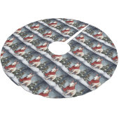 Jupon De Sapin En Polyester Brossé Bull Terrier Chien à Noël de neige (Angle)