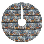 Jupon De Sapin En Polyester Brossé Bulldog Halloween Éffrayant (Devant)