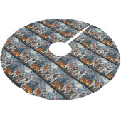 Jupon De Sapin En Polyester Brossé Bulldog Halloween Épouvantable (Angle)