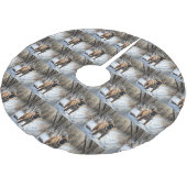 Jupon De Sapin En Polyester Brossé Bullmastiff Laisser neiger Noël (Angle)