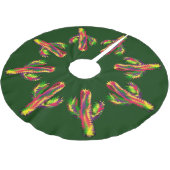 Jupon De Sapin En Polyester Brossé Cactus lumineux (Angle)