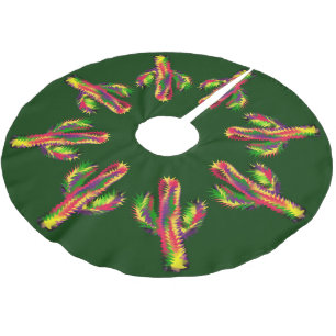 Jupon De Sapin En Polyester Brossé Cactus lumineux