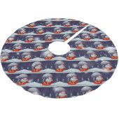 Jupon De Sapin En Polyester Brossé Cadeau de Noël Élégant Père Noël (Angle)