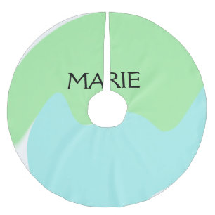 JUPON DE SAPIN EN POLYESTER BROSSÉ CADEAU DE TEXTE SIMPLE MINIMAL VERT AJOUTEZ VOTRE