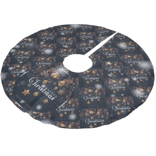 Jupon De Sapin En Polyester Brossé Cadeau élégant de Noël (Angle)