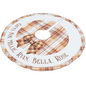 Jupon De Sapin En Polyester Brossé Cadeaux Personnalisés Pour Nom Enfant Boho Plaid N (Angle)