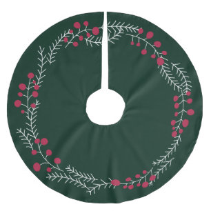 Jupon De Sapin En Polyester Brossé Cadre de couronne rustique bordure pin vert Noël