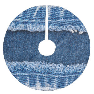 Jupon De Sapin En Polyester Brossé Cadre en tissu à deux tons blanchis