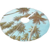 Jupon De Sapin En Polyester Brossé Cadre tropical : Palmiers Abstraits (Angle)