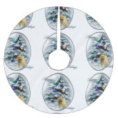 Jupon De Sapin En Polyester Brossé Cairn Terrier Christmas (Devant)