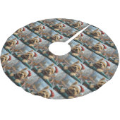 Jupon De Sapin En Polyester Brossé Cairn Terrier Dog Roller Dessous de verre Noël (Angle)
