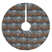 Jupon De Sapin En Polyester Brossé Cairn Terrier Halloween Éffrayant (Devant)
