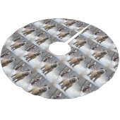 Jupon De Sapin En Polyester Brossé Cairn Terrier Qu'Il Neige Noël (Angle)